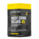 Nduranz Nrgy Drink Bicarb 45 - 1200 g lemon flavor, black and yellow pouch with brand logo and nutritional text on white background.