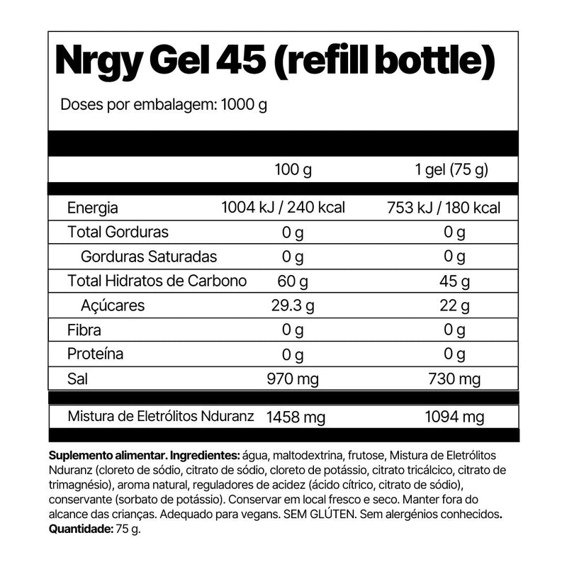 Nrgy Gel 45 (garrafa recarga)