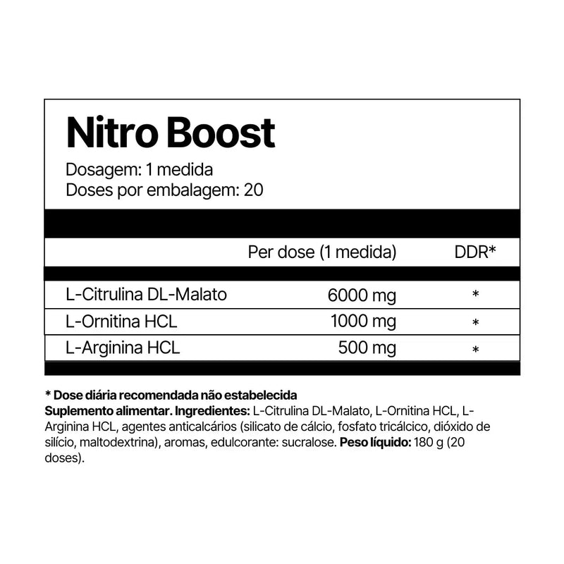 Nitro Boost 4Endurance — Fórmula avançada do óxido nítrico