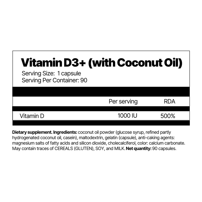 Vitamina D3+ (Com Óleo de Coco)
