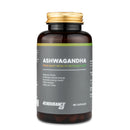 4Endurance Pro Ashwagandha - 90 capsules with 1x Ashwagandha flavor, dark amber bottle with gold screw cap on white background.