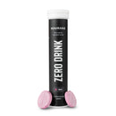 Nduranz Zero Drink - 20 effervescent tablets berry flavor, black cylindrical container with white screw lid on white background.