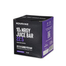 Nduranz Nrgy Juice Bar 22.5 Box - 10 x 28g blackcurrant flavor, box and individual packet with visible branding on white background.